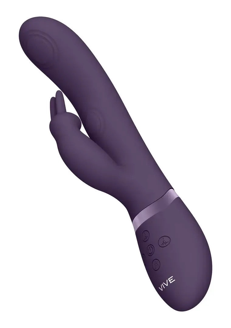 VIVE045 dvigubo pulso bangų sistemos triušio tipo vibratorius, violetinis