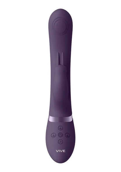 VIVE045 dvigubo pulso bangų sistemos triušio tipo vibratorius, violetinis
