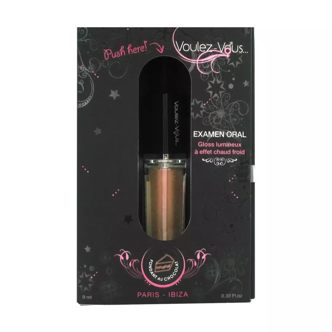 Voulez-Vous Light Gloss šokoladinio fondiu aromato lūpų blizgis su karšto ir šalto pojūčio efektu, 9 ml