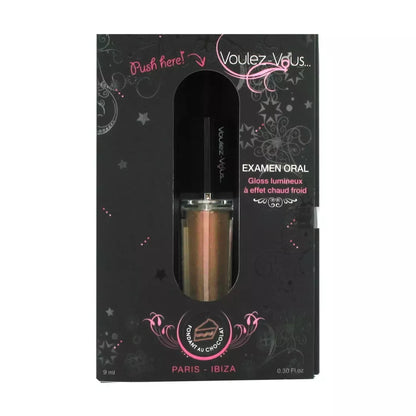 Voulez-Vous Light Gloss šokoladinio fondiu aromato lūpų blizgis su karšto ir šalto pojūčio efektu, 9 ml