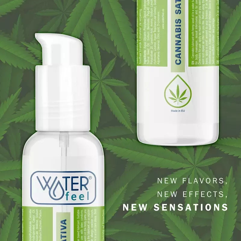 WATERFEEL vandens pagrindo lubrikantas Cannabis Aroma 150 ml – kanapių sėklų aliejaus formulė