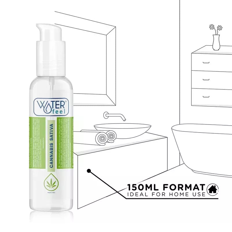 WATERFEEL vandens pagrindo lubrikantas Cannabis Aroma 150 ml – kanapių sėklų aliejaus formulė