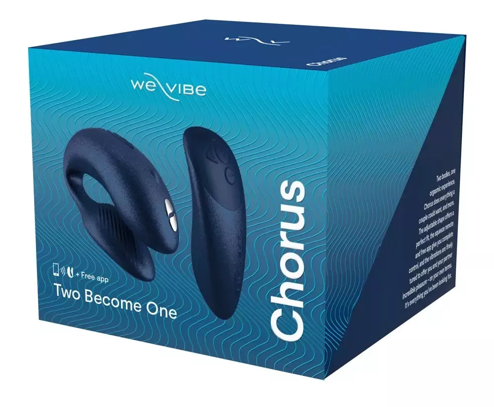 We-Vibe Chorus Cosmic Blue – dviejų variklių intymi sistema, reguliuojama, valdoma išmaniąja programėle