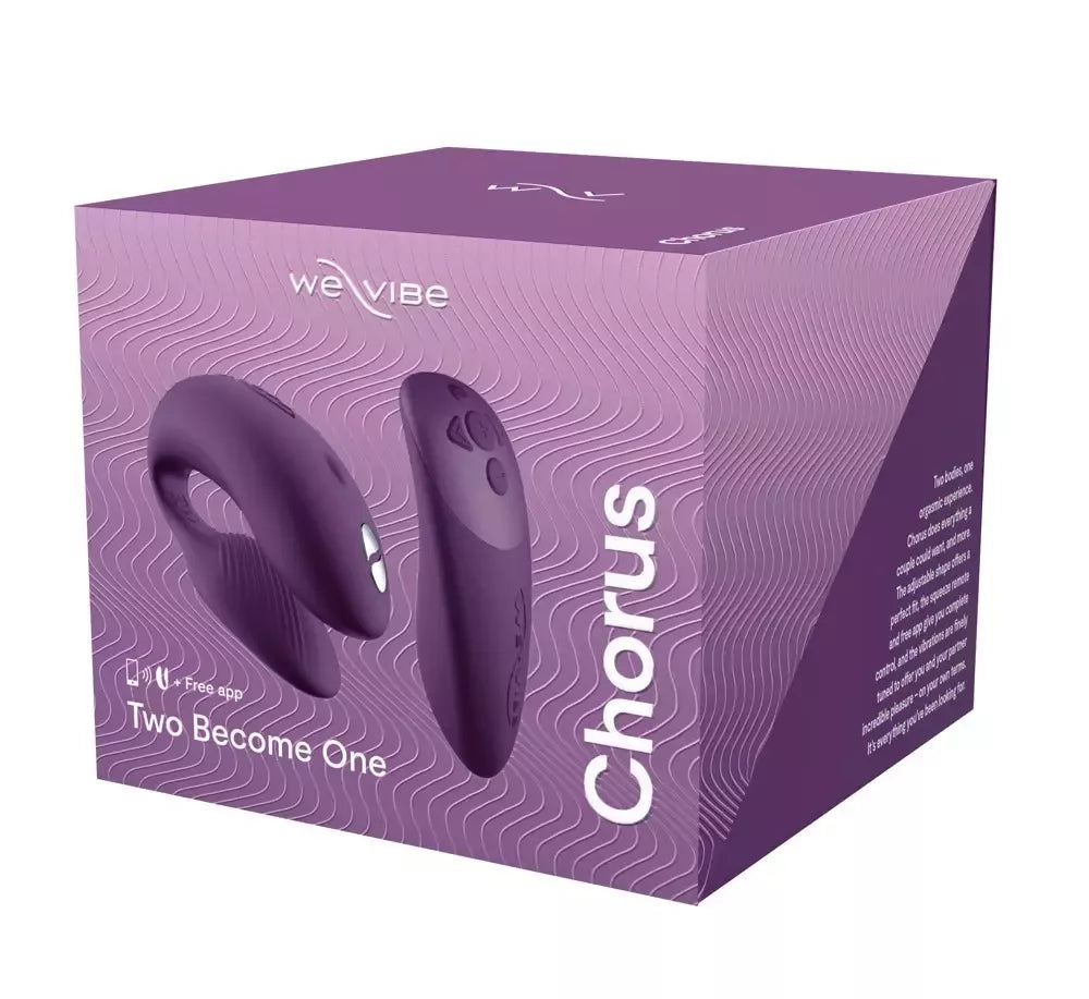 We-Vibe Chorus Purple – lankstus dviejų variklių intymus prietaisas su nuotolinio valdymo pulteliu