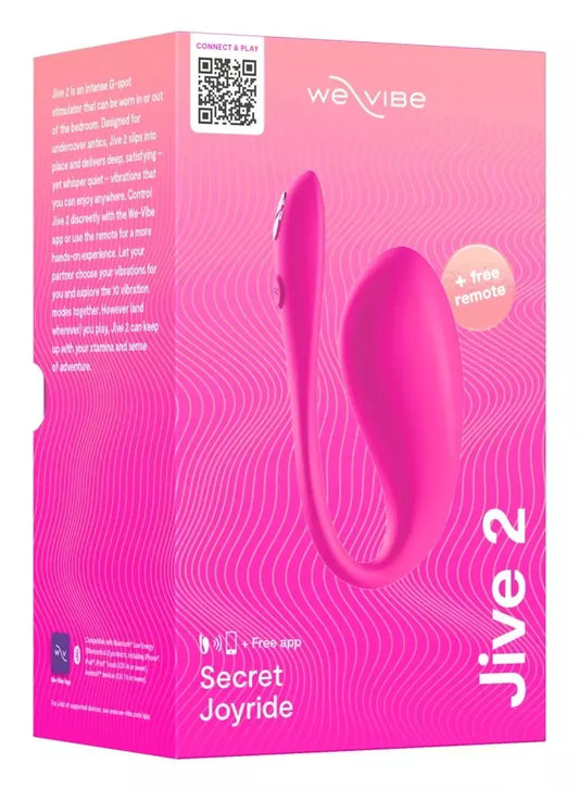 We-Vibe Jive 2 išmanusis nešiojamas vibratorius – mėlynas, valdomas pulteliu ir programėle