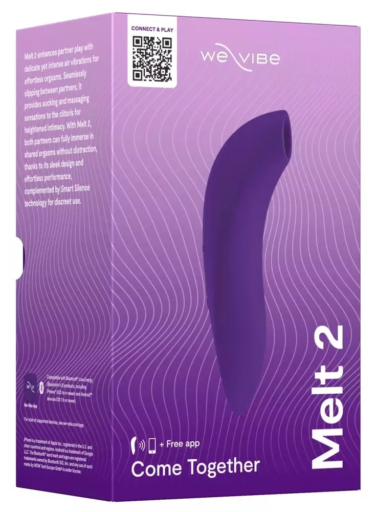 We-Vibe Melt 2 Purple – Kompaktiškas oro pulso stimuliatorius, 13,8 cm