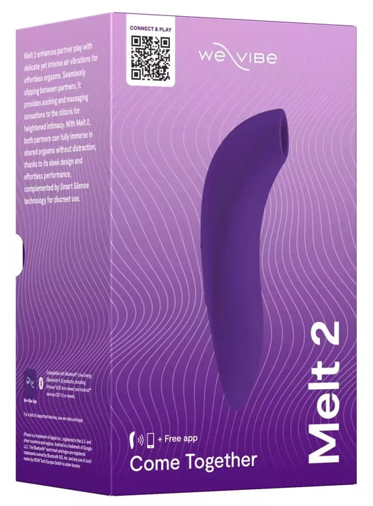 We-Vibe Melt 2 Purple – Kompaktiškas oro pulso stimuliatorius, 13,8 cm
