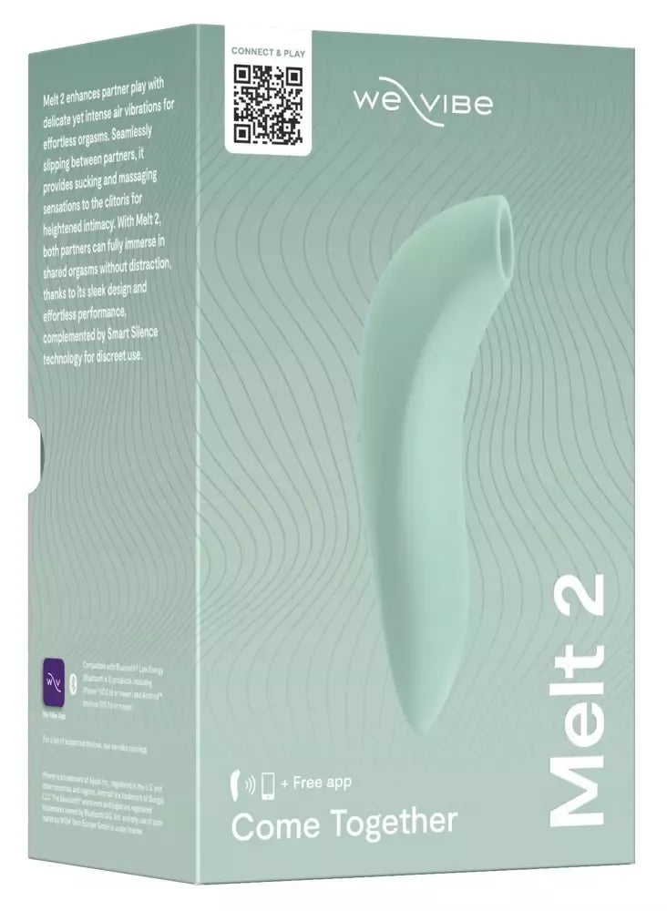 We-Vibe Melt 2 Sage intymus oro impulsų prietaisas, 12 intensyvumo lygių, atsparus vandeniui