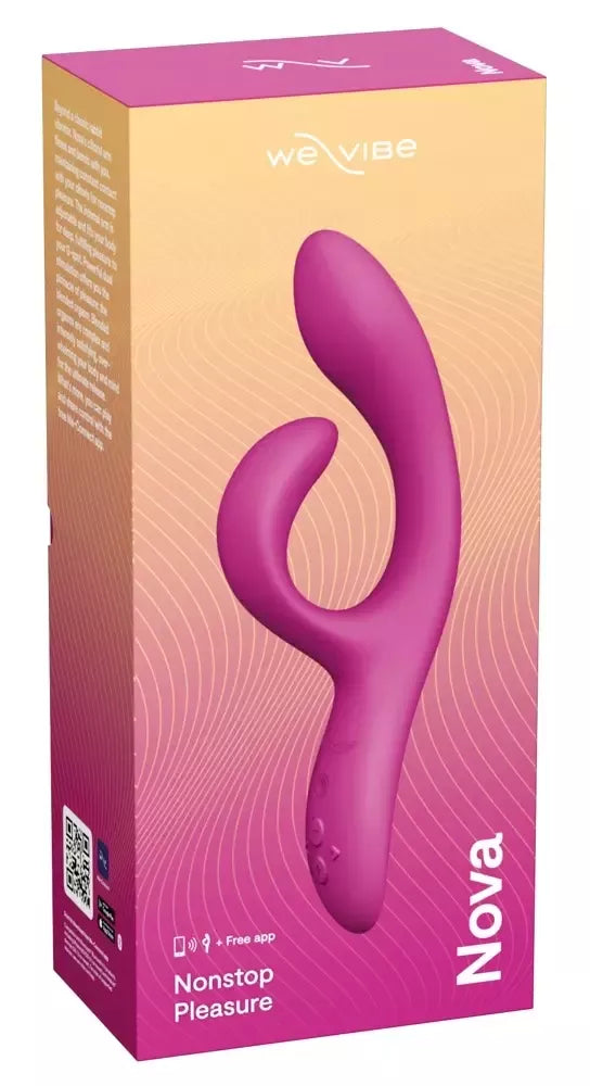 We-Vibe Nova 2 Fuchsia – dvigubo poveikio lankstus intymus prietaisas, 205 mm