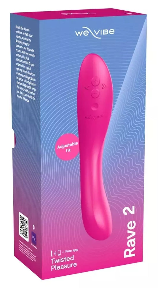 We-Vibe Rave 2 Fuchsia išmanusis dviejų variklių lankstus silikoninis įrenginys