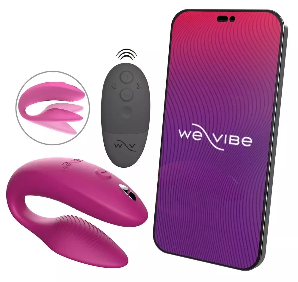 We-Vibe Sync 2 Pink – lankstus silikoninis porų vibratorius, valdomas programėle