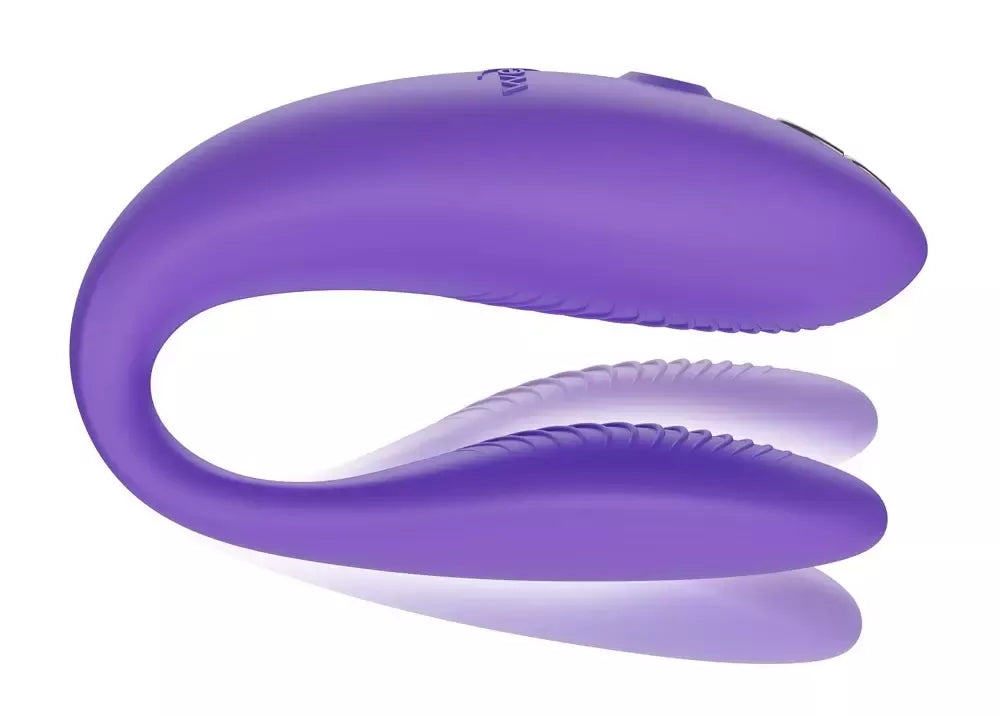 We-Vibe Sync Go Purple – dvigubas nešiojamas vibratorius, valdomas programėle, silikoninis