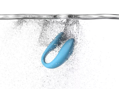 We-Vibe Sync Go Turquoise dvigubas vibratorius poroms, valdomas programėle, 7,7 cm