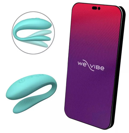 We-Vibe Sync Lite Aqua nešiojamas prietaisas poroms, valdomas programėle, mėlynas
