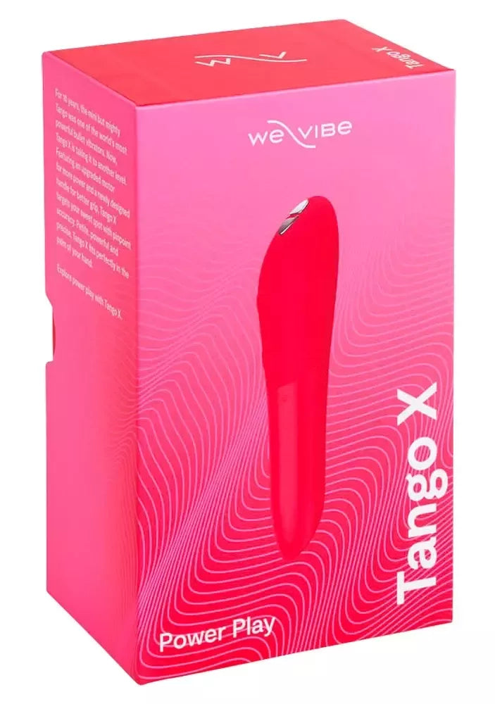 We-Vibe Tango X Cherry Red kompaktiškas intymus prietaisas, 8 greičiai