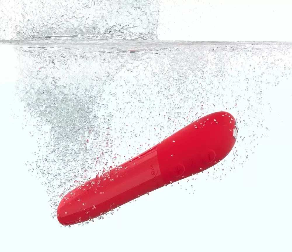 We-Vibe Tango X Cherry Red kompaktiškas intymus prietaisas, 8 greičiai