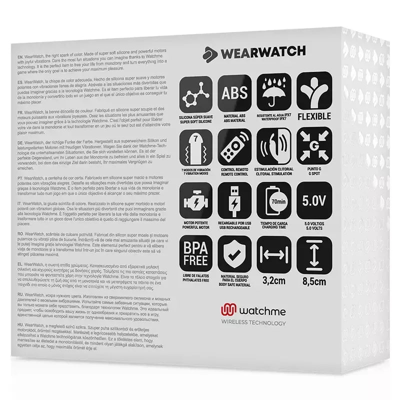 WEARWATCH WATCHME Dual Technology Intimate Machine fuksijos/juodos spalvos, nuotolinio valdymo