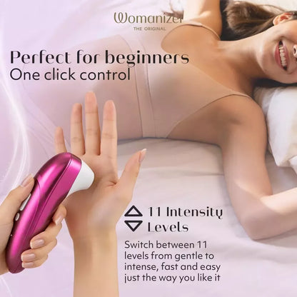 Womanizer Pro Pink su „Air Pulse“ technologija, 11 lygių, atsparus vandeniui, kompaktiškas