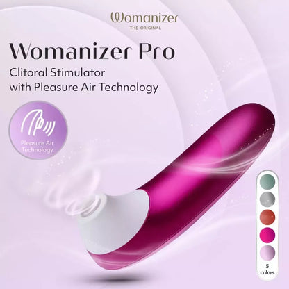 Womanizer Pro Pink su „Air Pulse“ technologija, 11 lygių, atsparus vandeniui, kompaktiškas