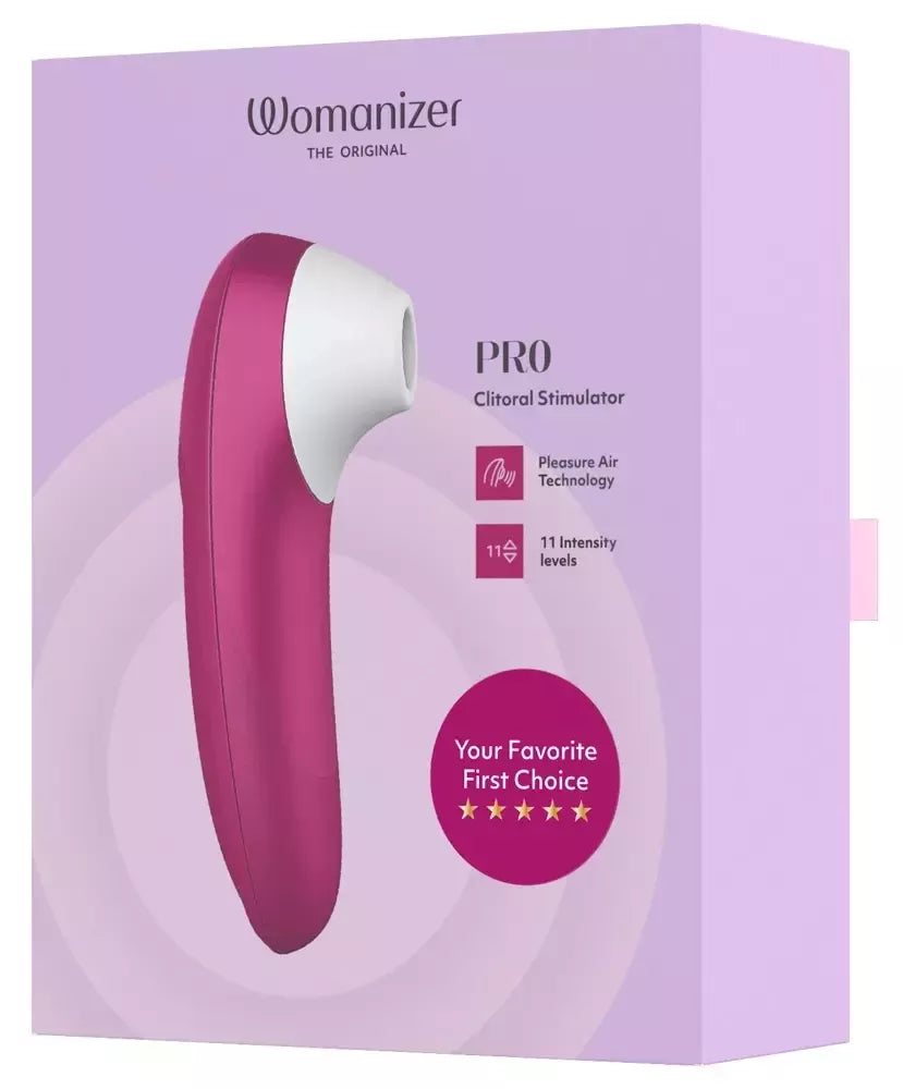 Womanizer Pro Pink su „Air Pulse“ technologija, 11 lygių, atsparus vandeniui, kompaktiškas