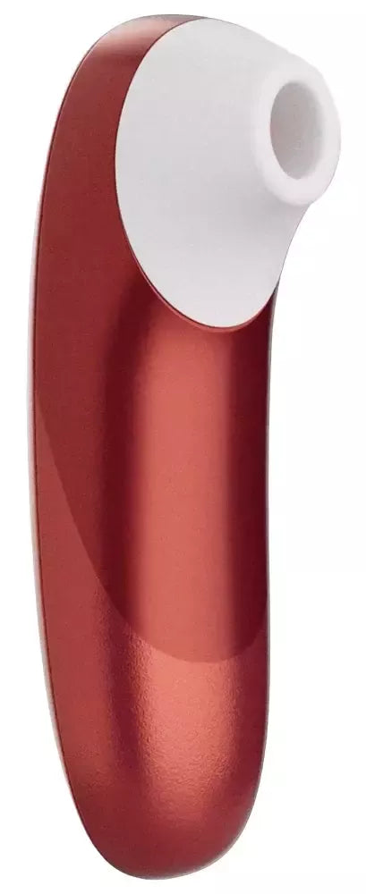 Womanizer Pro Red – kompaktiškas oro technologijos stimuliatorius, 11 lygių, atsparus vandeniui