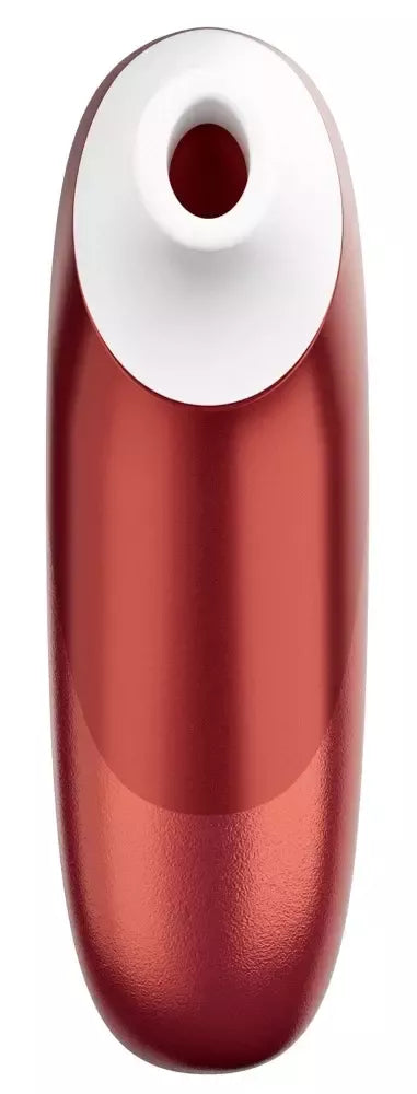 Womanizer Pro Red – kompaktiškas oro technologijos stimuliatorius, 11 lygių, atsparus vandeniui
