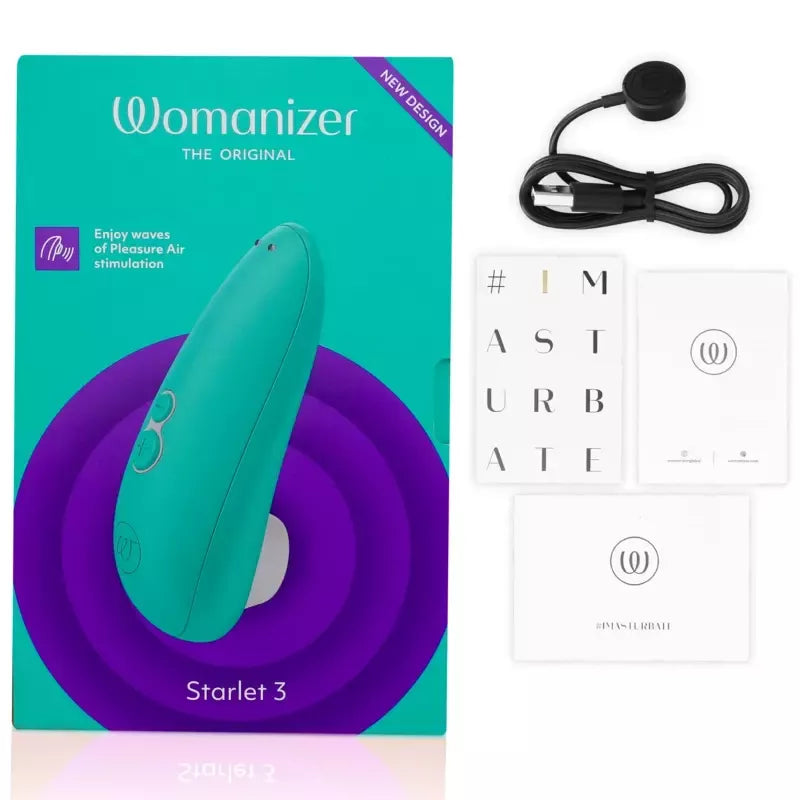 Womanizer Starlet 3 Intimate Air System turkio spalvos, 6 lygiai, atsparus vandeniui