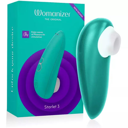 Womanizer Starlet 3 Intimate Air System turkio spalvos, 6 lygiai, atsparus vandeniui