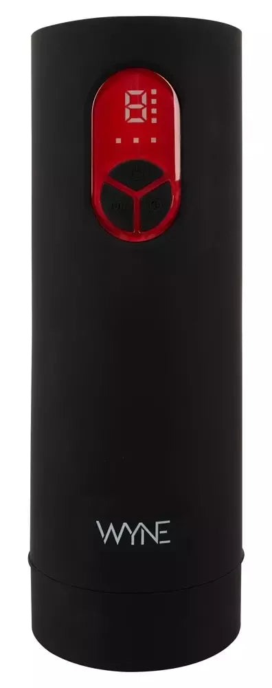 WYNE Model 07 automatinis intymus prietaisas su siurbimo ir vibracijos funkcijomis, juodas