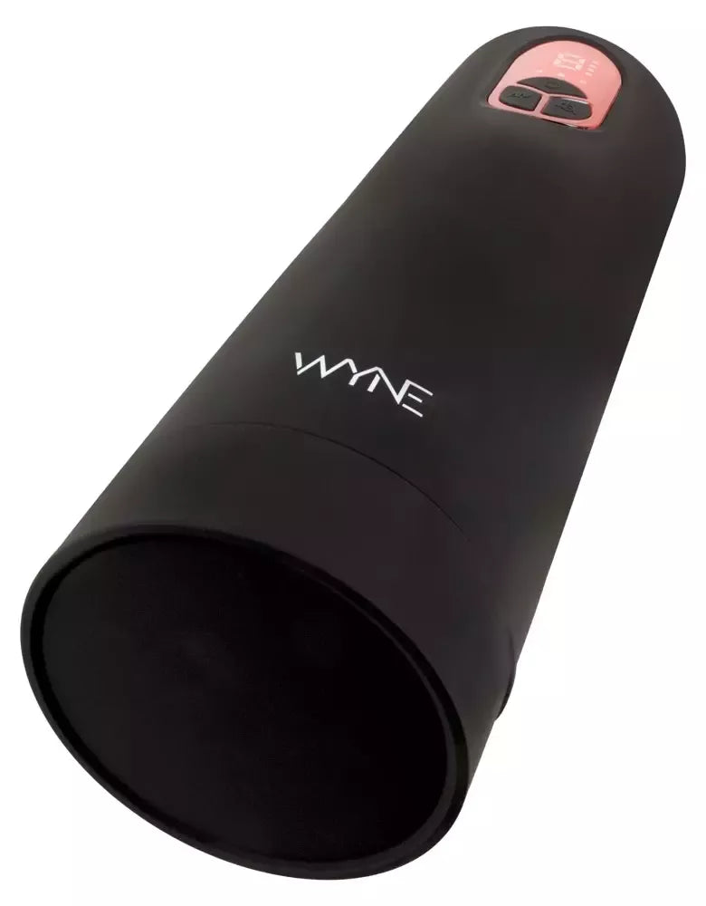 WYNE Model 07 automatinis intymus prietaisas su siurbimo ir vibracijos funkcijomis, juodas