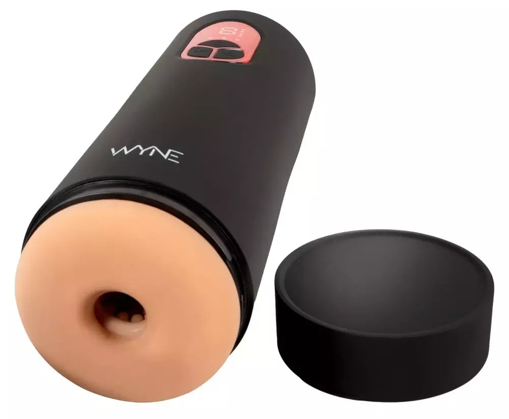 WYNE Model 07 automatinis intymus prietaisas su siurbimo ir vibracijos funkcijomis, juodas