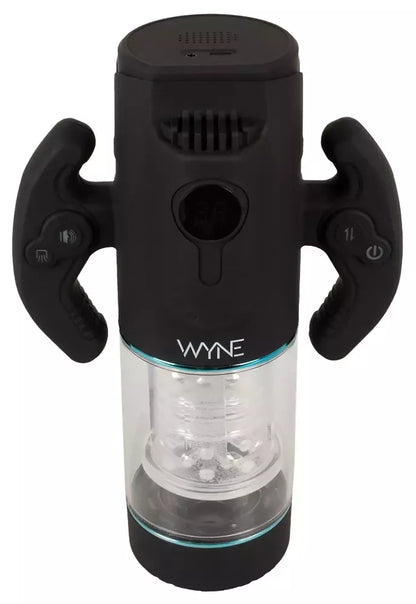 WYNE Model 11 automatinis masturbatorius su dvigubais varikliais, pilkas, 29 cm