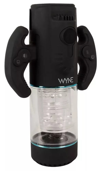 WYNE Model 11 automatinis masturbatorius su dvigubais varikliais, pilkas, 29 cm