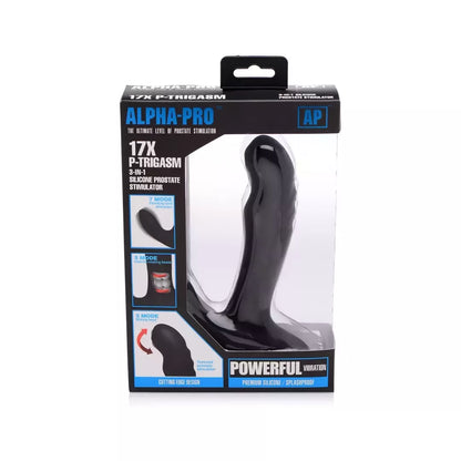 XR Brands 17x P-Trigasm 3-in-1 silikoninis intymios stimuliacijos prietaisas