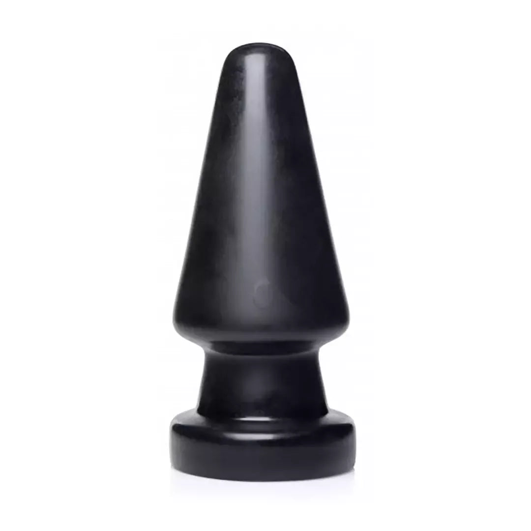 XR Brands Ass Max Large Silicone Plug - Juoda, tvirtas, 3 colių pločio