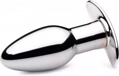 XR Brands Chrome Blast Small įkraunamas vibracinis analinis kamštis su nuotolinio valdymo pulteliu