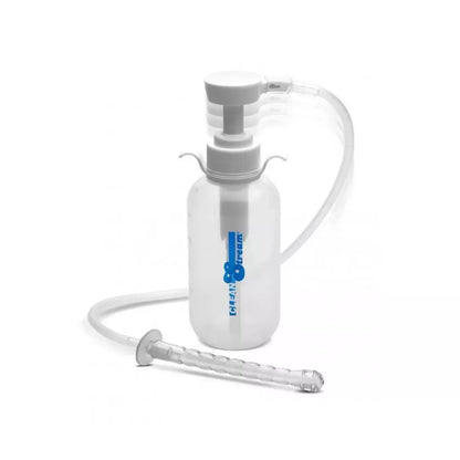 XR Brands CleanStream higieninis buteliukas su pompiniu mechanizmu ir antgaliu, 300 ml