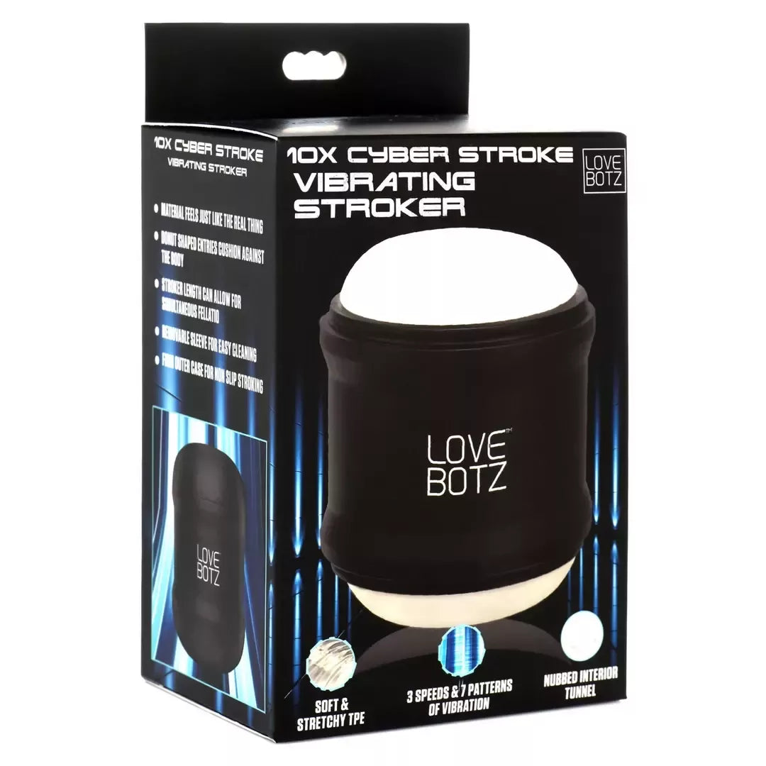 XR Brands Cyber Stroke Intimate Machine Black - dvipusė vibruojanti sistema
