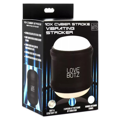 XR Brands Cyber Stroke Intimate Machine Black - dvipusė vibruojanti sistema