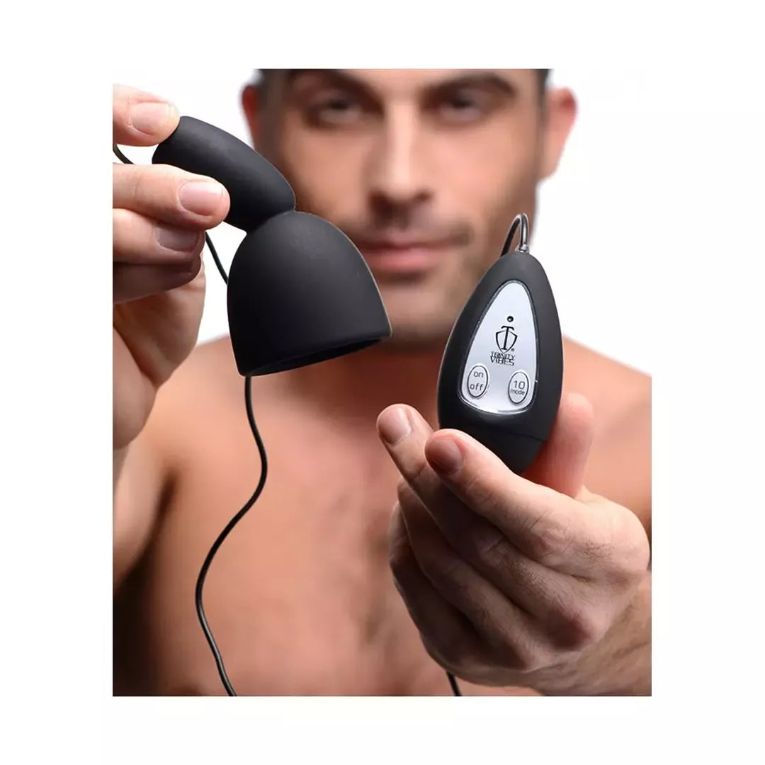 XR Brands Deluxe Silicone Head Stimulator 10 režimų, juodas