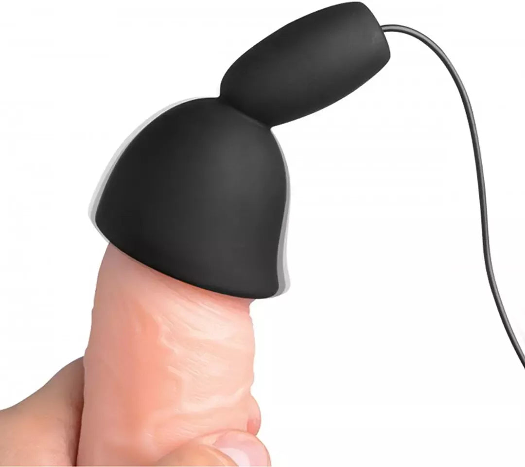 XR Brands Deluxe Silicone Head Stimulator 10 režimų, juodas