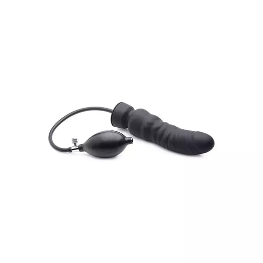 XR Brands Dick-Spand pripučiamo silikono plėtimo modelis - juodas
