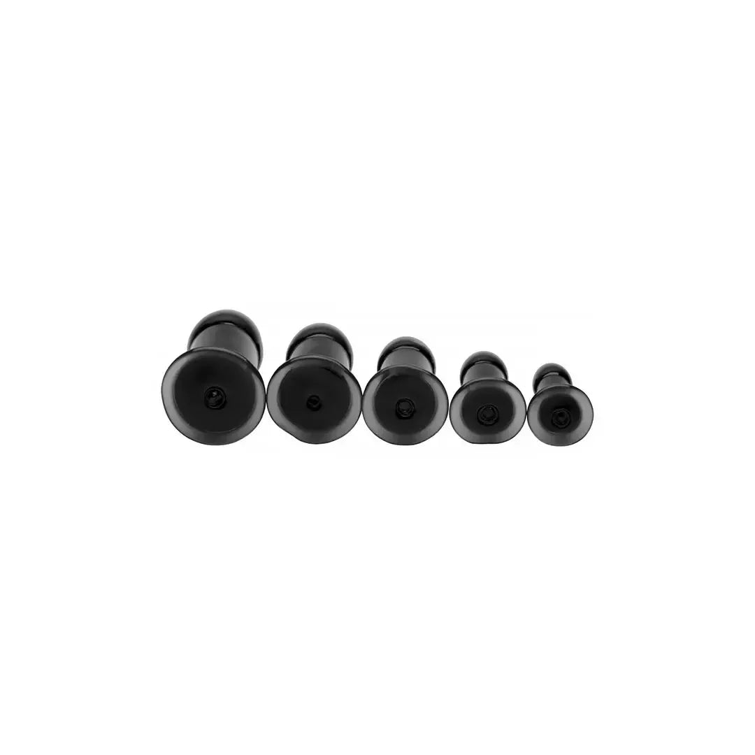 XR Brands Expansion Metal Dilator Set with Hollow Core, sidabrinės spalvos