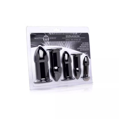 XR Brands Expansion Metal Dilator Set with Hollow Core, sidabrinės spalvos