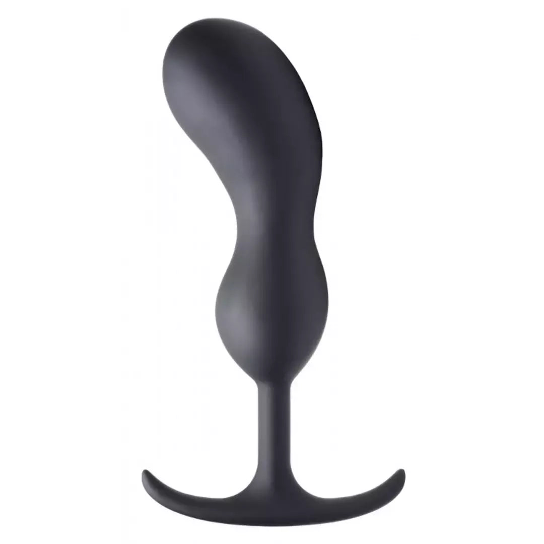 XR Brands Inmi silikoninis prostatos stimuliatorius, itin didelis, pasunkintas, juodas