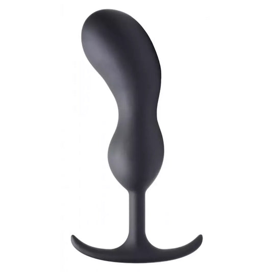XR Brands Inmi silikoninis prostatos stimuliatorius, itin didelis, pasunkintas, juodas