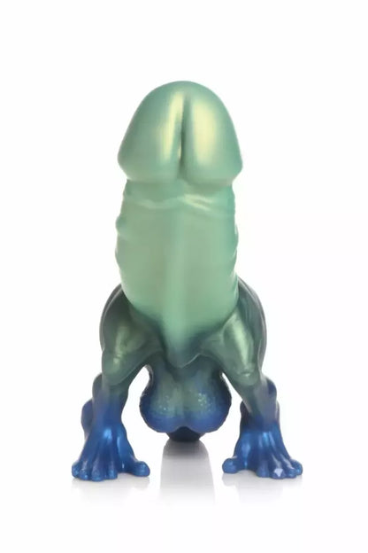 XR Brands Jurassic Series silikoninis priešistorinis modelis, žalia-mėlyna L