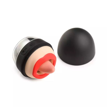 XR Brands Lickgasm intymus liežuvio stimuliatorius, vandeniui atsparus, raudonas, USB