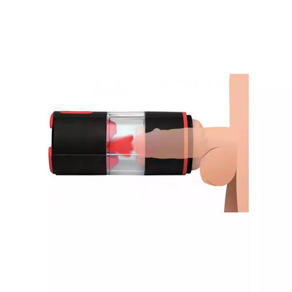 XR Brands Licking Tongue Intimate Machine su vibravimo ir mirgėjimo sistema