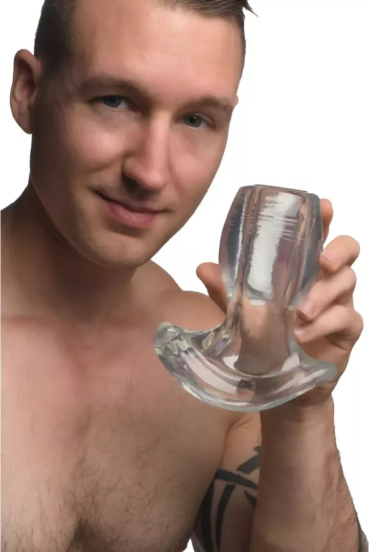 XR Brands Light-Tunnel Large Illuminated Dilator skaidrus TPE LED